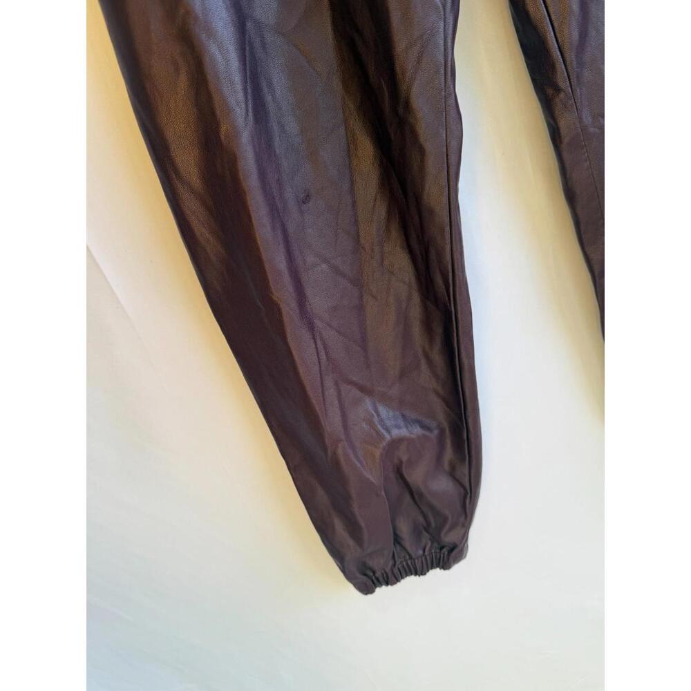Natori Purple Vegan Leather Joggers Size XL with Minor Creasing - Picture 7 of 8